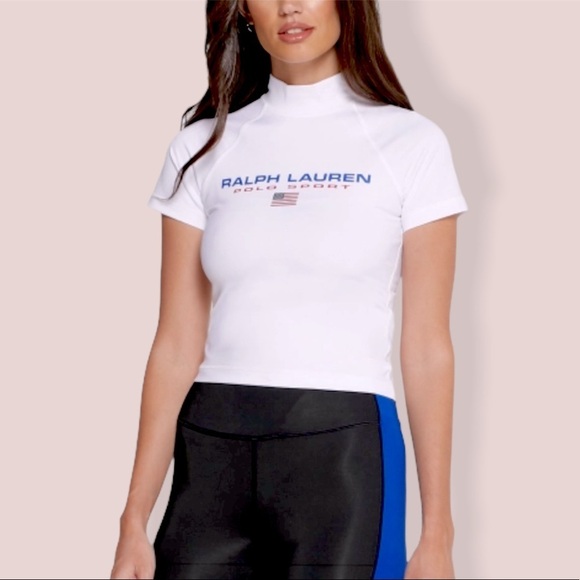 Polo Ralph Lauren performance cropped T shirt NWT - Picture 1 of 10